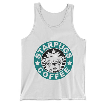 Starpugs Coffee Men/Unisex Tank in White color